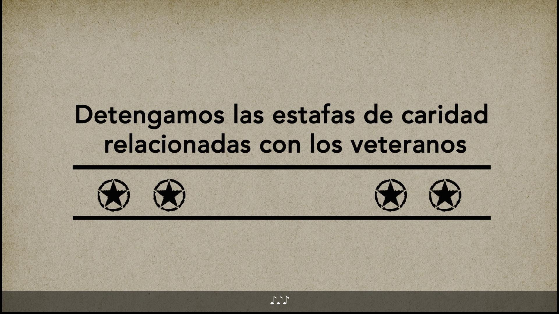 Stop Veteran Charity Scams - Spanish Captions
