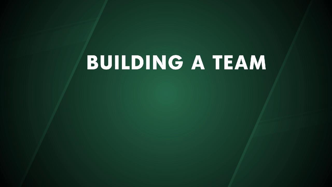 Ask the Question:  Building a Team