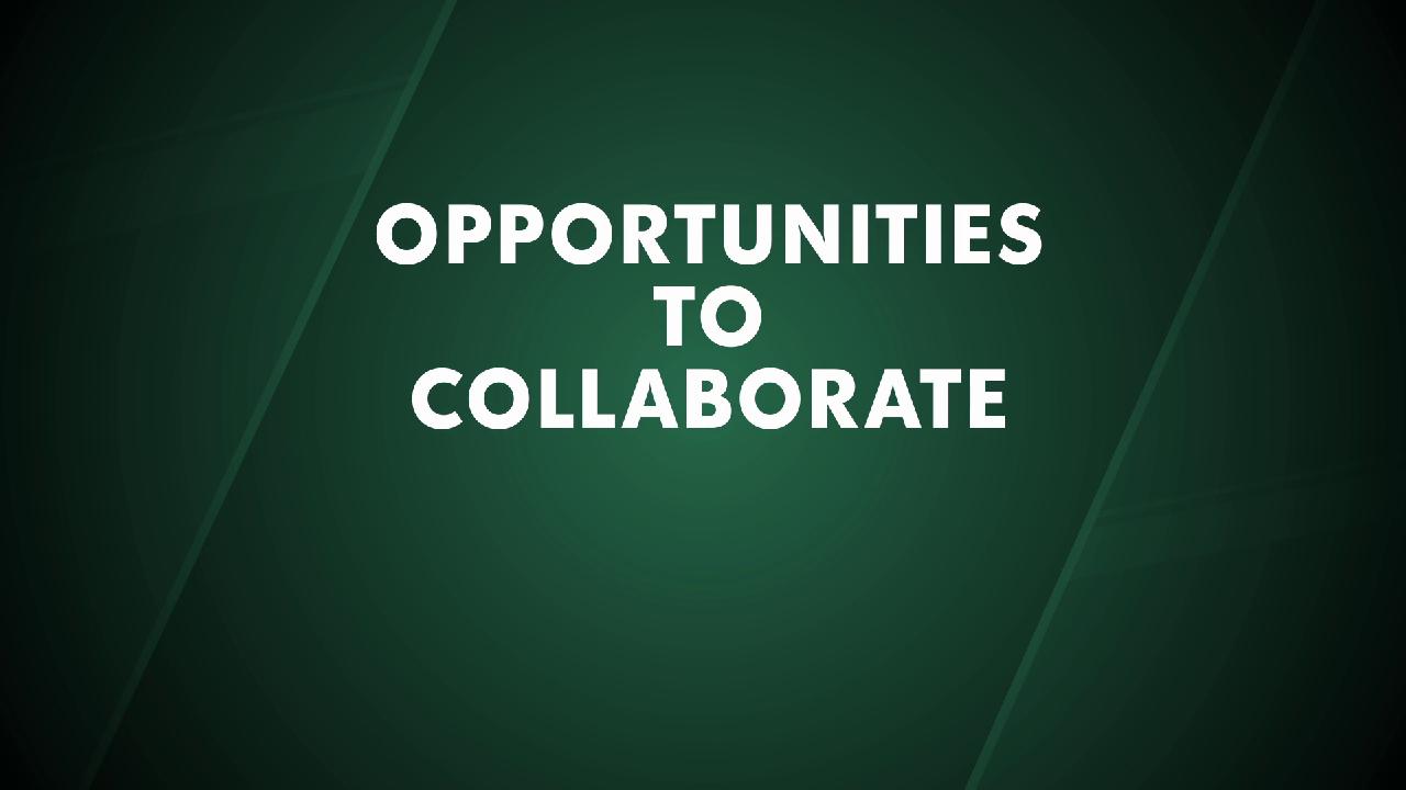 Ask the Question:  Opportunities to Collaborate