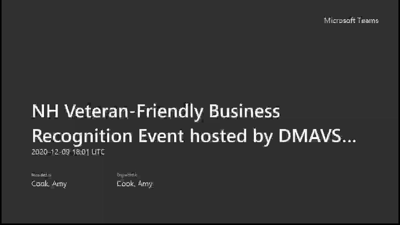 Veteran Friendly Business Recognition Event